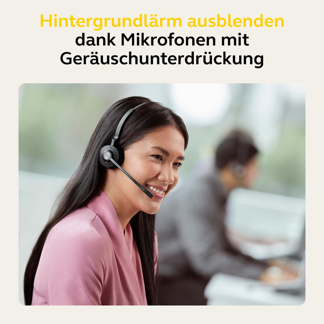 Jabra Engage 55 Schnurloses Mono Headset mit Link 400 USB-C DECT-Adapter - Mikrofon mit Geräuschunte