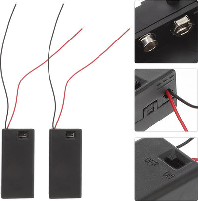 Veemoon 10St Batteriegehäuse 9v batteriefach mit Timer quadratischer Ständer bot batteriekasten Batt