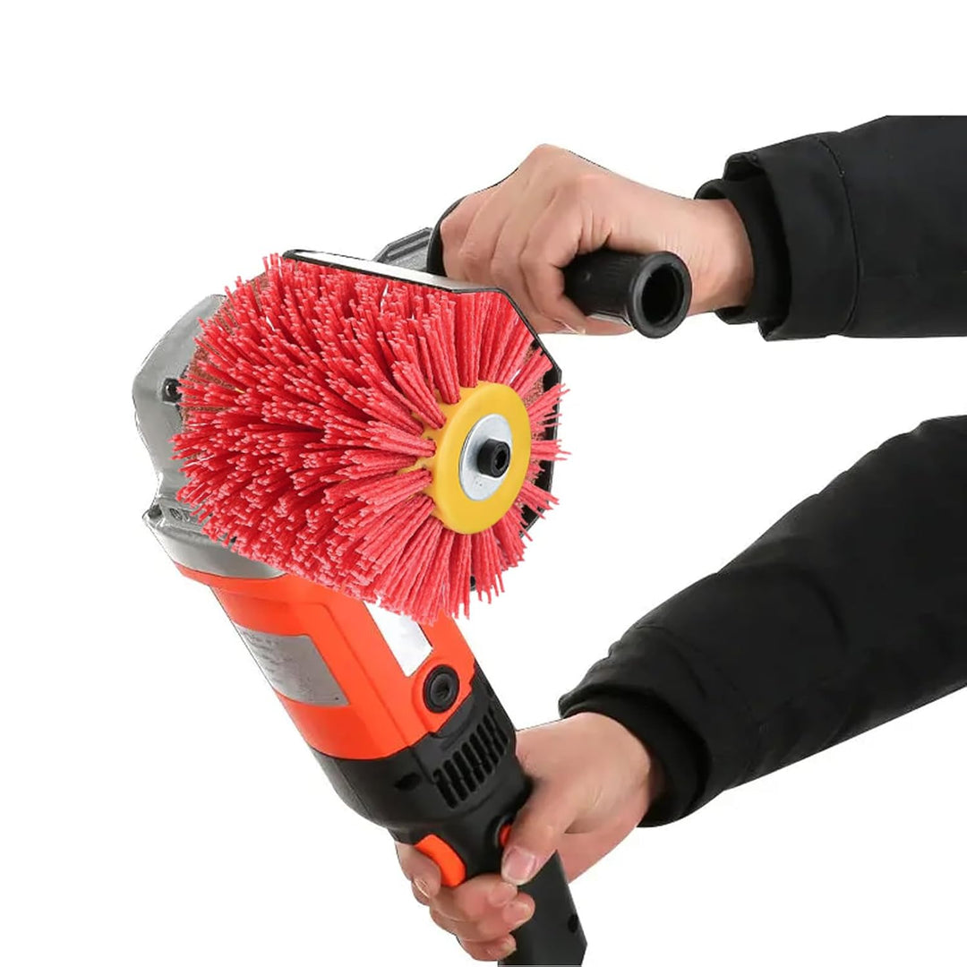 Schleifbürsten: 120 Körnung, 100mm Breite - 120mm Ø | Schleifwalze geeignet, Nylonbürste für Satinie
