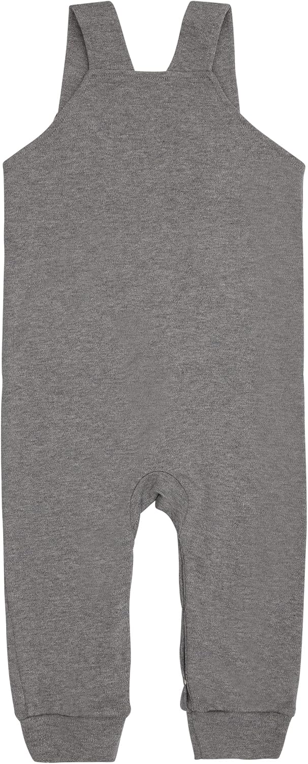 loud + proud Unisex Baby Latzhose, GOTS Zertifiziert Kleinkind-Strampelanzug 86-92 Grau, 86-92 Grau