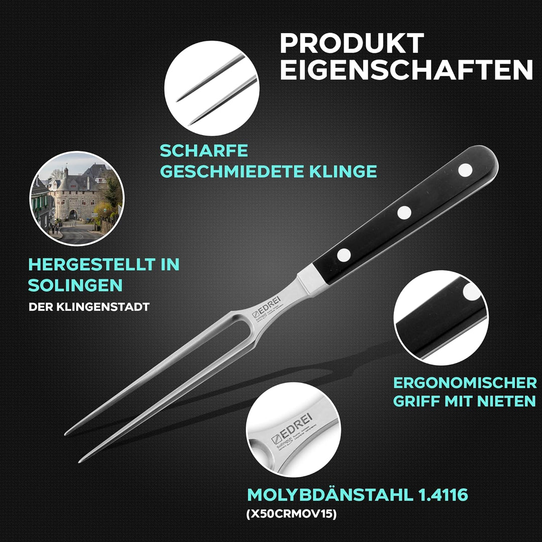 EIKASO 6501630-691 Fleischgabel, 16cm Steif Klinge