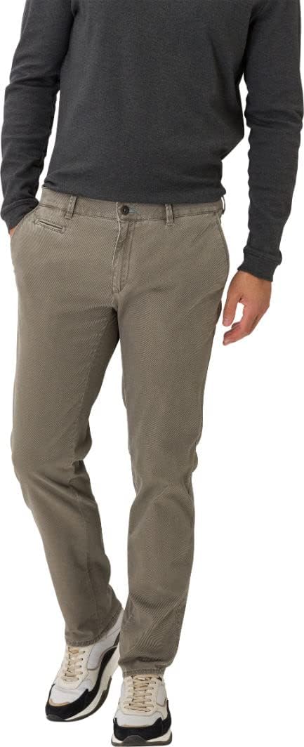 BRAX Herren Style Fabio in Hi Flex Superelastische Slim Chino Hose 35W / 34L Beige (Nut 55), 35W / 3