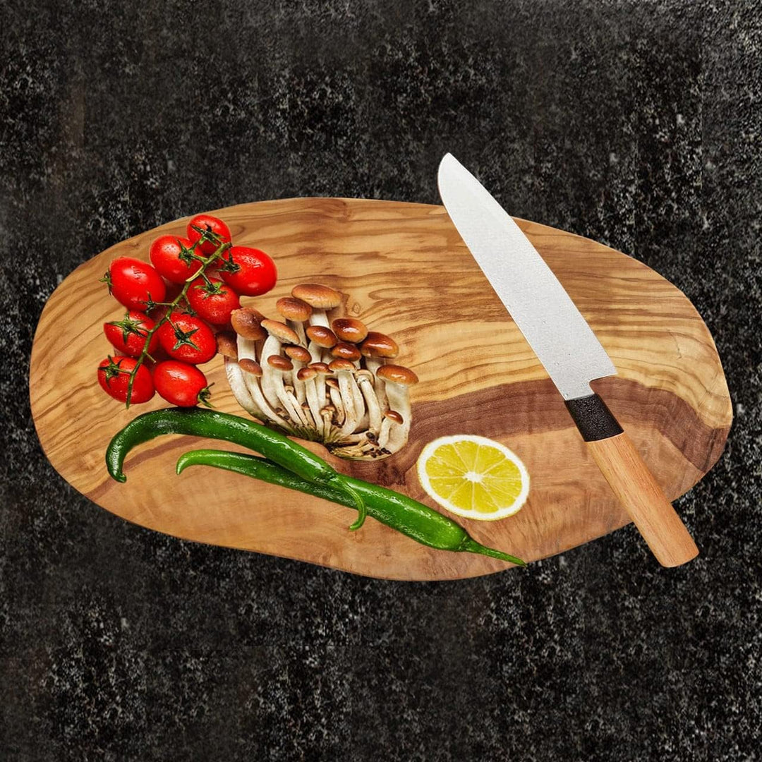 Brett aus Olivenholz, Olivenholzbrett Schneidebrett, Holzbrett, Frühstücksbrett, Steakbrett, Natursc