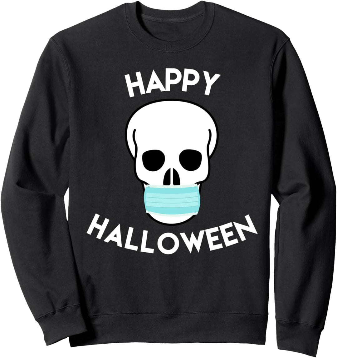Happy Halloween Skeleton Mask Costume Sweatshirt