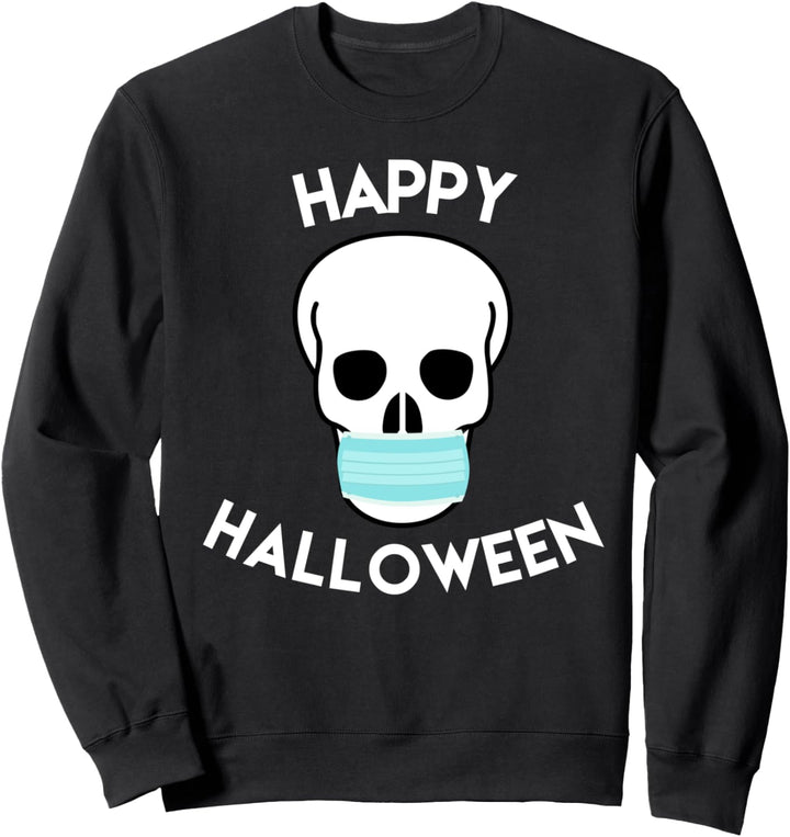 Happy Halloween Skeleton Mask Costume Sweatshirt