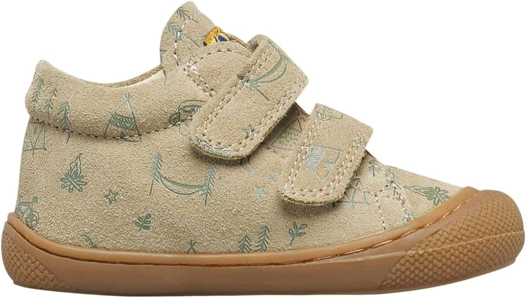 Naturino Lauflernschuhe aus Nappaleder 17 EU Beige Grau Grun, 17 EU Beige Grau Grun