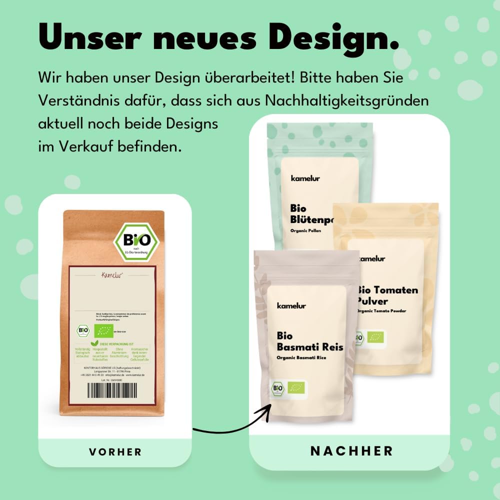 Kamelur 500g BIO Galgant Gewürz gemahlen - aromatisches BIO Galgant Pulver hergestellt aus der Galga