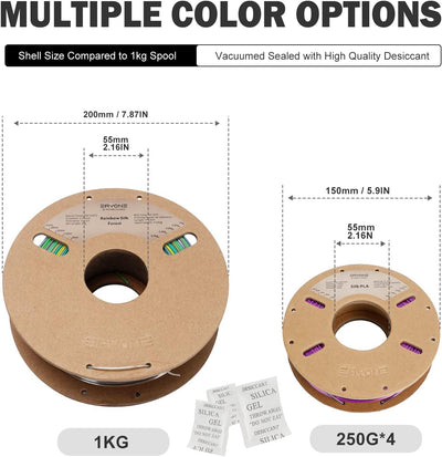 ERYONE PLA Filament 1.75mm, 3D Drucker filament bundle, Multi Color Pack 3D Printer Filament PLA +/-