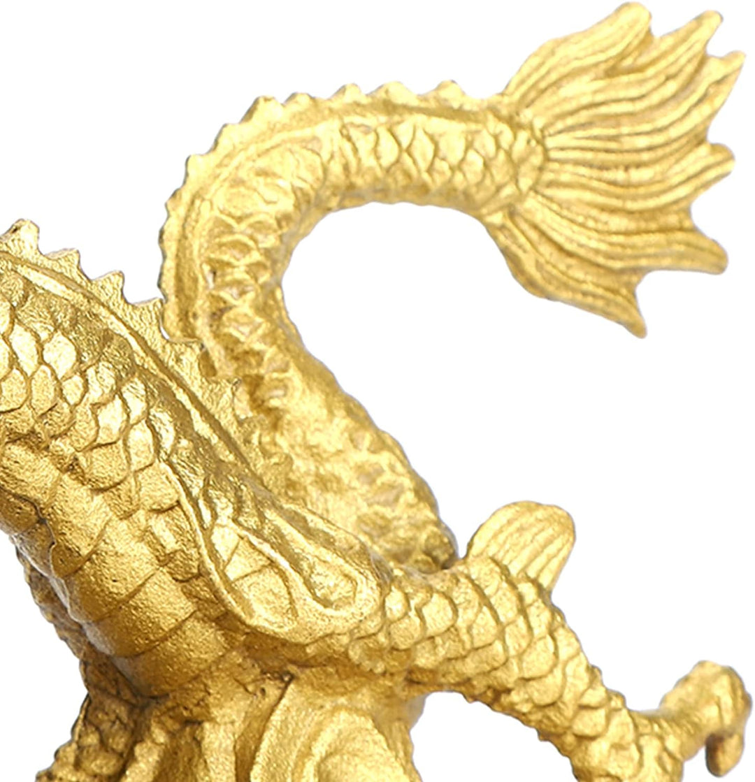 GLOGLOW Chinesische Drachen-Ornamente, Messing, Glücksdrachen-Ornamente, Basteln, Drachen-Skulptur,