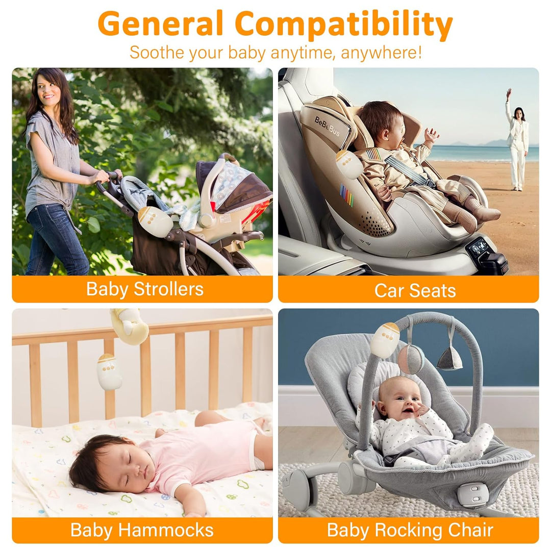 Kinderwagenschaukler, Kinderwagen Schaukler Wiederaufladbar, Einschlafhilfe Baby, Tragbare Schlafhil
