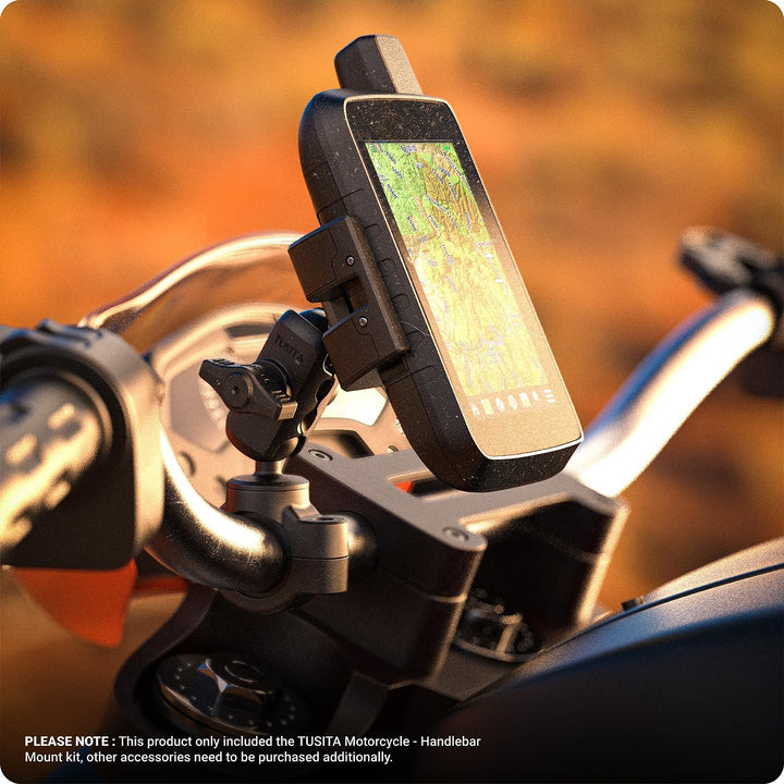 TUSITA Motorrad Halterung Kompatibel mit Garmin Montana, Zumo XT GPS - Schienenbasis Short Arm, Shor