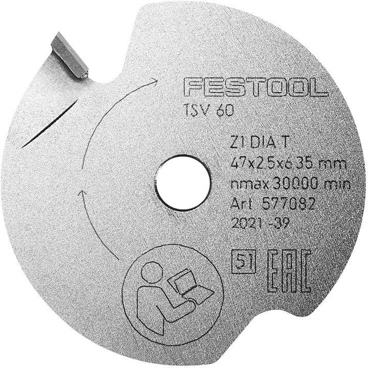 Festool Vorritzer-Tauchsäge TSV 60 KEBQ-Plus (mit Kreissägeblatt, Sichtfenster, Innensechskantschlüs