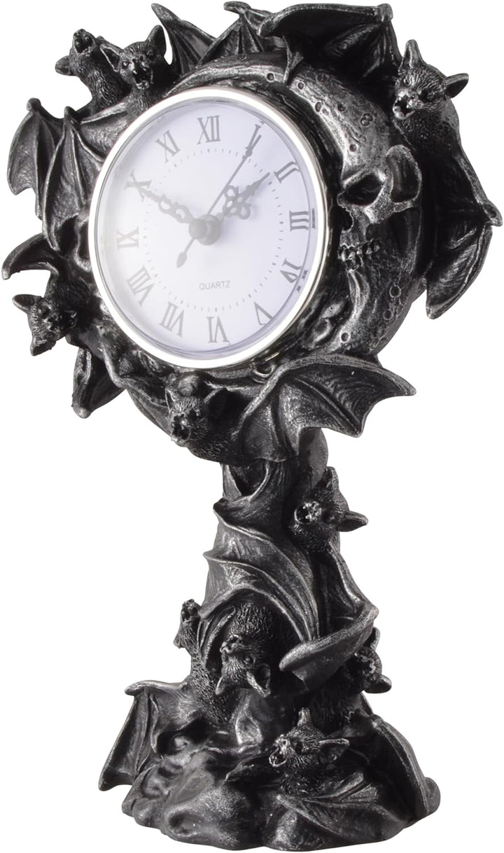 VOGLER Joh. Vogler GmbH Standuhr mit Fledermausschwarm, aus Kunststein, handbemalt