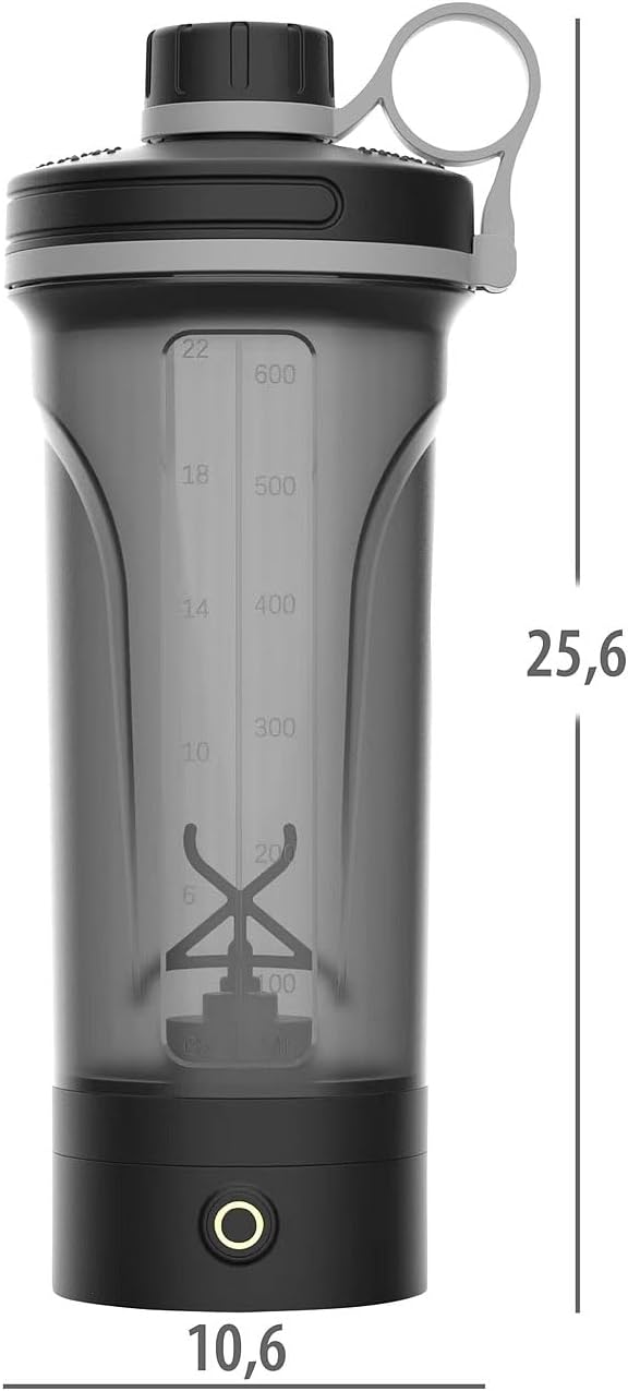 PEARL sports Eiweiss Mixer: 2er-Set Akku-Protein- und Milchshaker, 600 ml, spülmaschinenfest (akkube