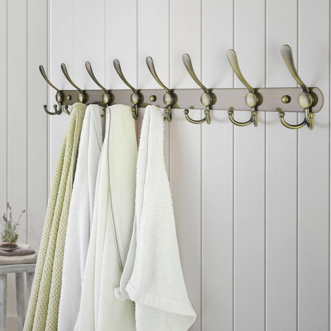 Dseap Garderobenleiste mit 8 haken, schwerlast 74cm Lang garderobenhaken, edelstahl wandgarderobe, k