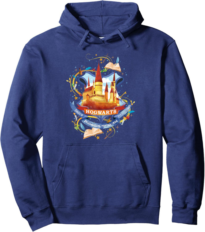 Harry Potter Watercolor Hogwarts Crest Pullover Hoodie