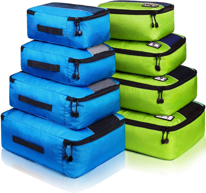 Idesort, Kofferorganizer blau/grün Einheitsgrösse 8er-set – Blau/Grün, 8er-set – Blau/Grün