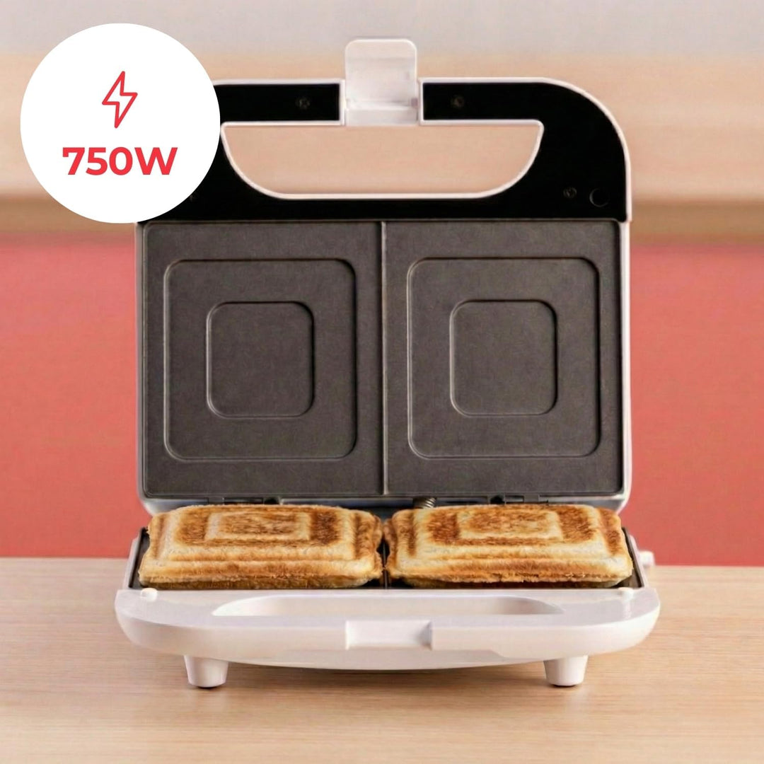 Solac - Sandwichmaker Buon Sandwich II | 2 Sandwiches | 750W | Platten mit Antihaftbeschichtung | Ei