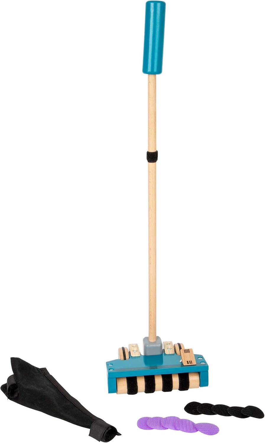 small foot Schiebespielzeug Staubsauger aus Holz, Lauflernhilfe und Rollenspielzeug für Kinder ab 18