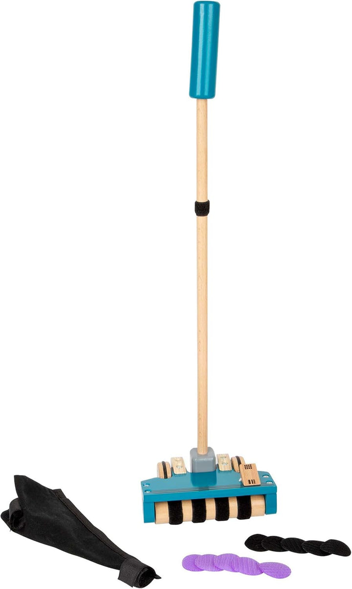 small foot Schiebespielzeug Staubsauger aus Holz, Lauflernhilfe und Rollenspielzeug für Kinder ab 18