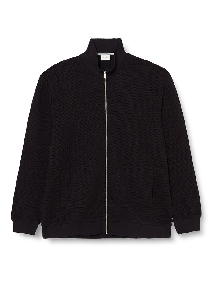 s.Oliver Herren Sweat Blouson XXL Grey/Black, XXL Grey/Black