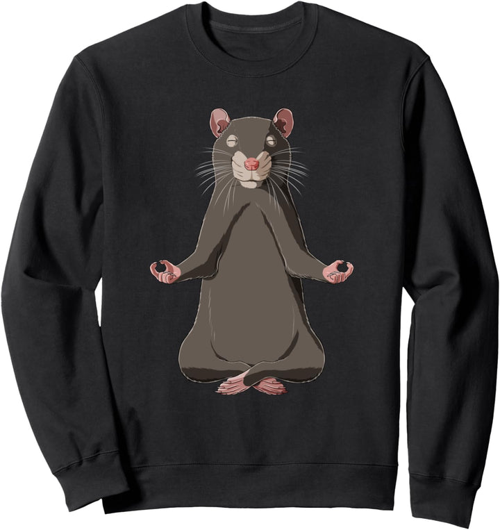 Lustige Meditierende Ratte Sweatshirt