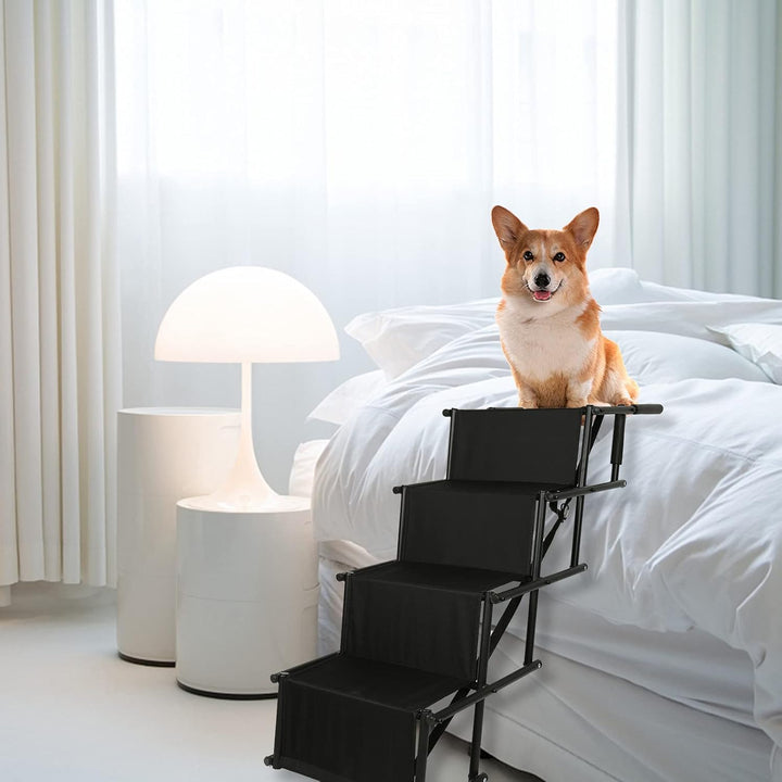 Hundetreppe & Hunderampe, Haustiertreppe, Hundetreppe Auto Klappbar für kleine und grosse Hunde, Gel