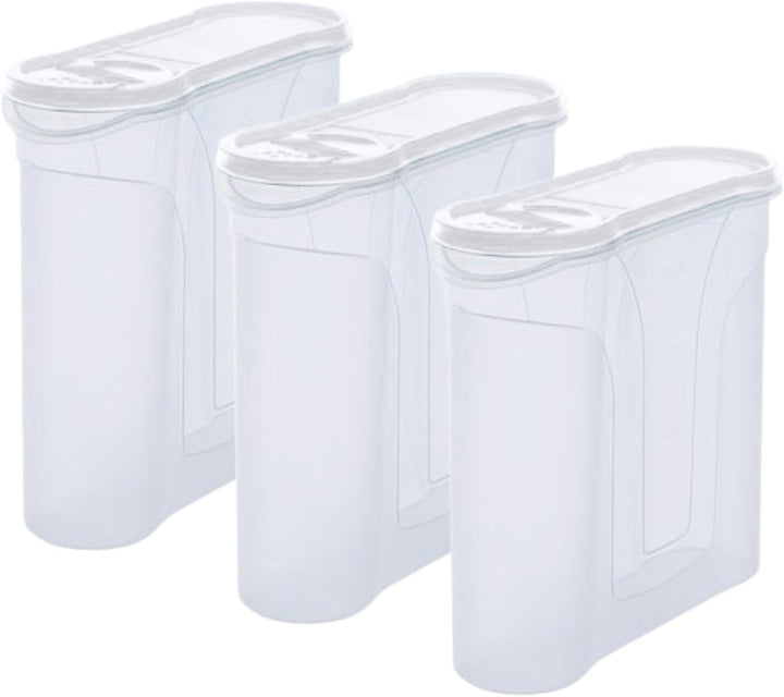 Novaliv Schüttdosen 3er SET Vorratsdose zum Streuen 4 Liter - Masse (LxBxH): 25,5 x 25,5 x 10 cm - D