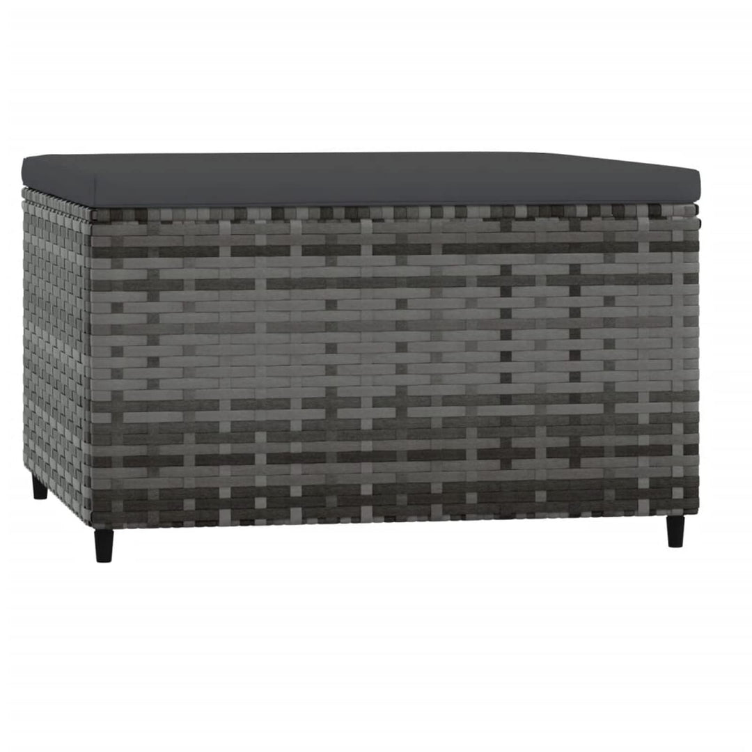 Tidyard Gartenhocker Rattan, Rattanhocker, Hocker mit Kissen, Sitzhocker, Gartenmöbel Fusshocker für
