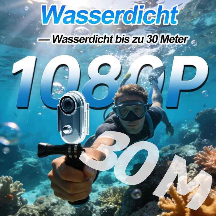 Action Cam Mini, 1080P HD Bodycam WiFi Mit Wasserdichter Hülle, 150° Weitwinkelobjektiv Actionkamera