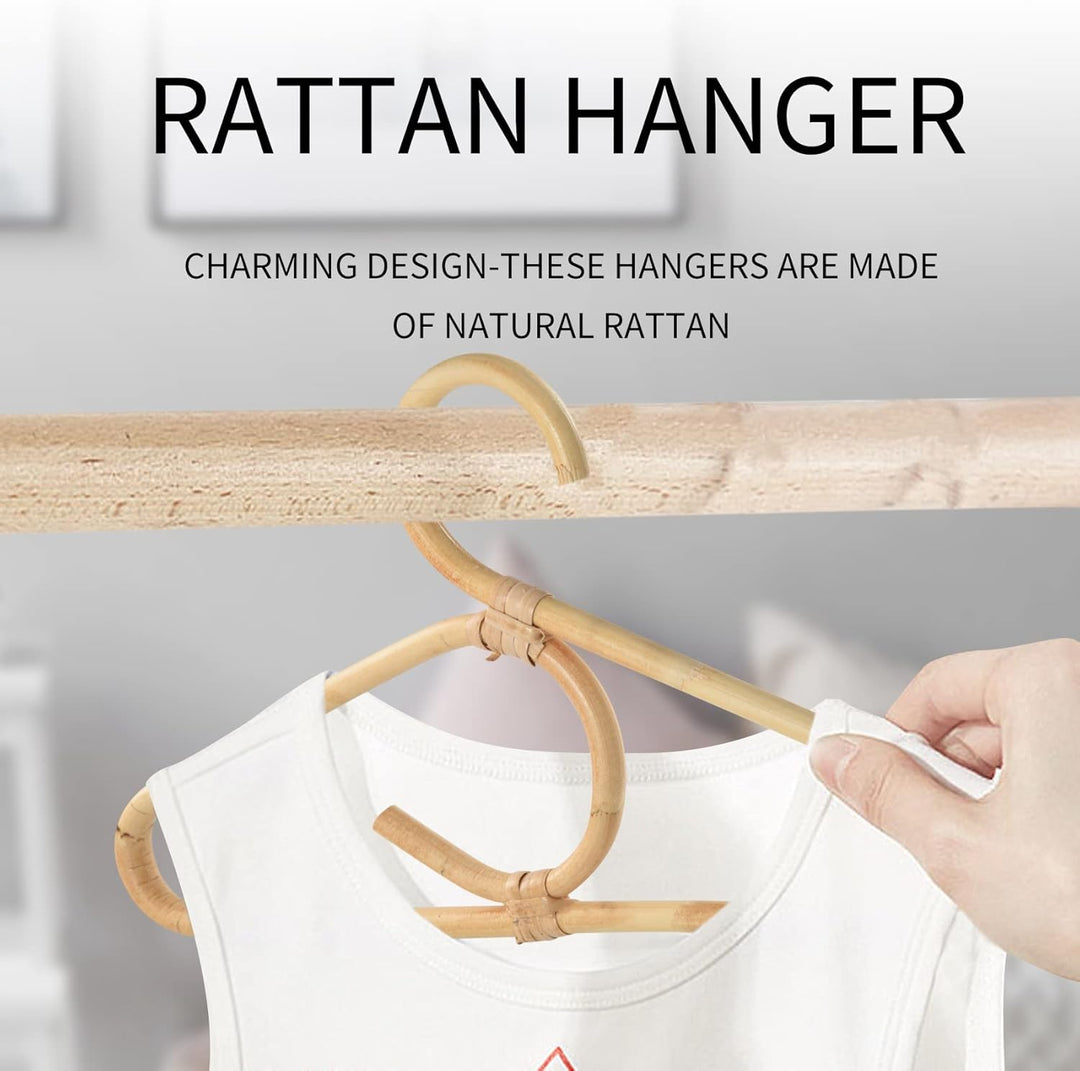 4 Stück Rattan Kleider Bügel Nordischer Kinder Bekleidung Organizer Rack Kinder Kleider Bügel Kinder