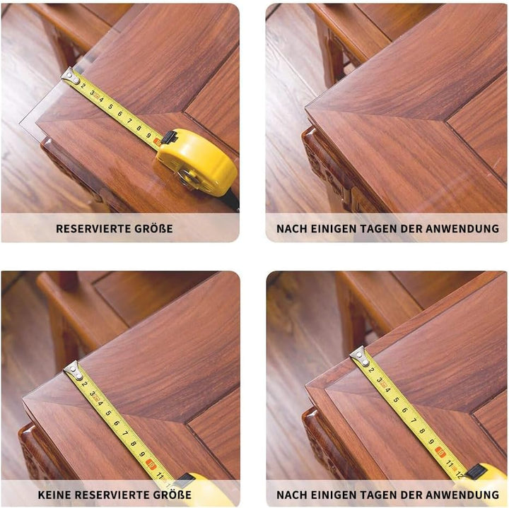 LAVOUP Tischschutz, transparent, 2 mm, PVC, abwischbar, geruchsneutral, wasserdicht, für Zuhause, Kü