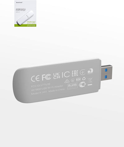 BrosTrend 1800 Mbit/s WiFi 6 WLAN Stick, AX1800 USB WLAN Adapter, Dualband 1201Mbit/s 5GHz + 574Mbit