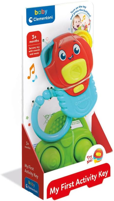 Clementoni - Musikspiel für Neugeborene, My First Activity Key, elektronisches Geschenk für die früh