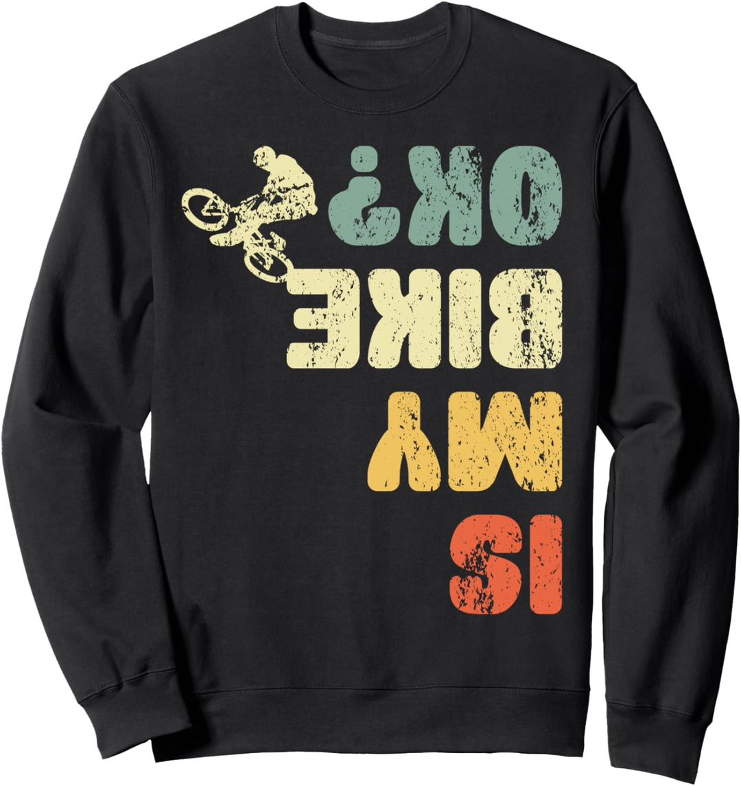 Retro Is My Bike Ok Jugend Herren Kinder Damen Vintage Radfahren Sweatshirt