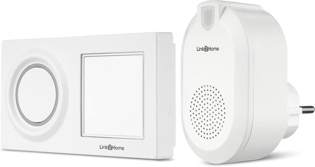 REV 0088277012 Link2Home, WLAN Funk-Gong mit Taster,App Steuerg. 6 Klänge , weiss WLAN Gong, WLAN Go