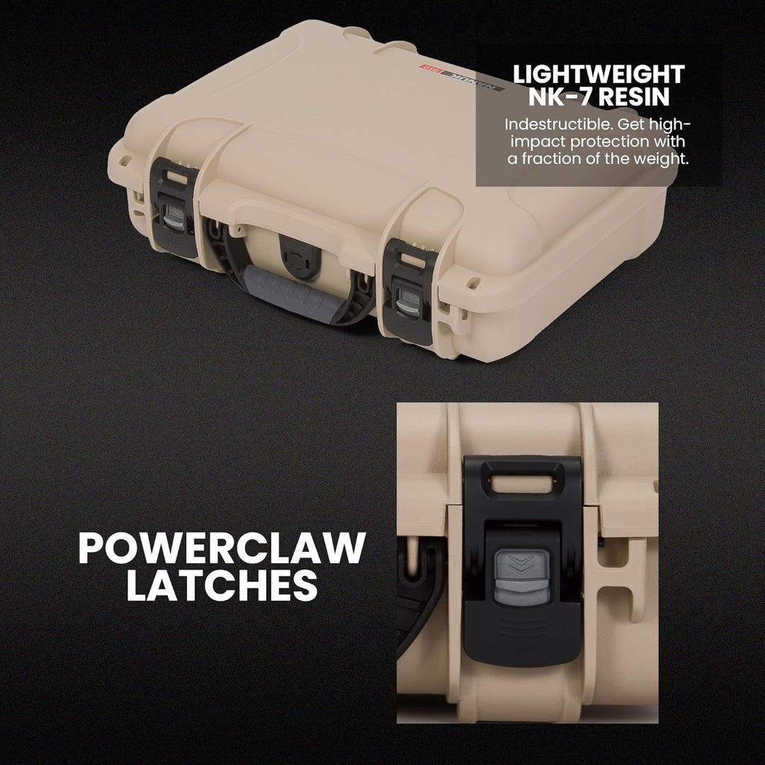 Nanuk 910 Wasserdichter Hartschalenkoffer Mit Plüschschaumeinlage - Braun Tan leer Etui, Tan leer Et