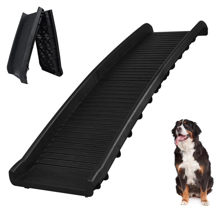 Aufun Hunderampe Faltbare Kunststoff Auto Klappbar Hundetreppe Kofferraumrampe für Haustiere Einstie