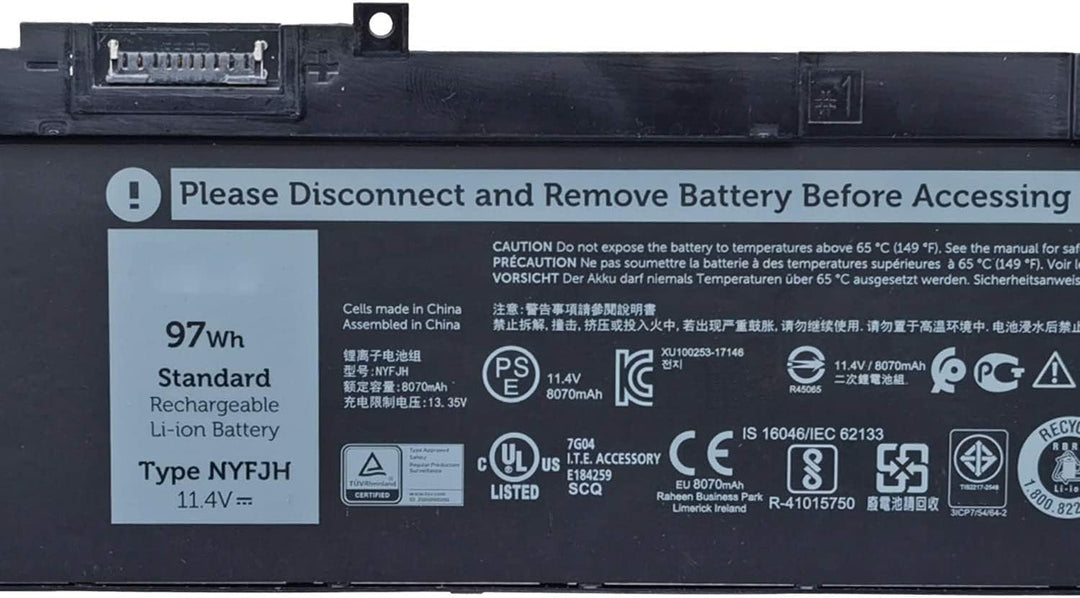 NYFJH GW0K9 0WNRC 0NYFJH 0GW0K9 Laptop-Akku-Ersatz für Dell Precision 7530 7730 7540 7740 P74F P74F0