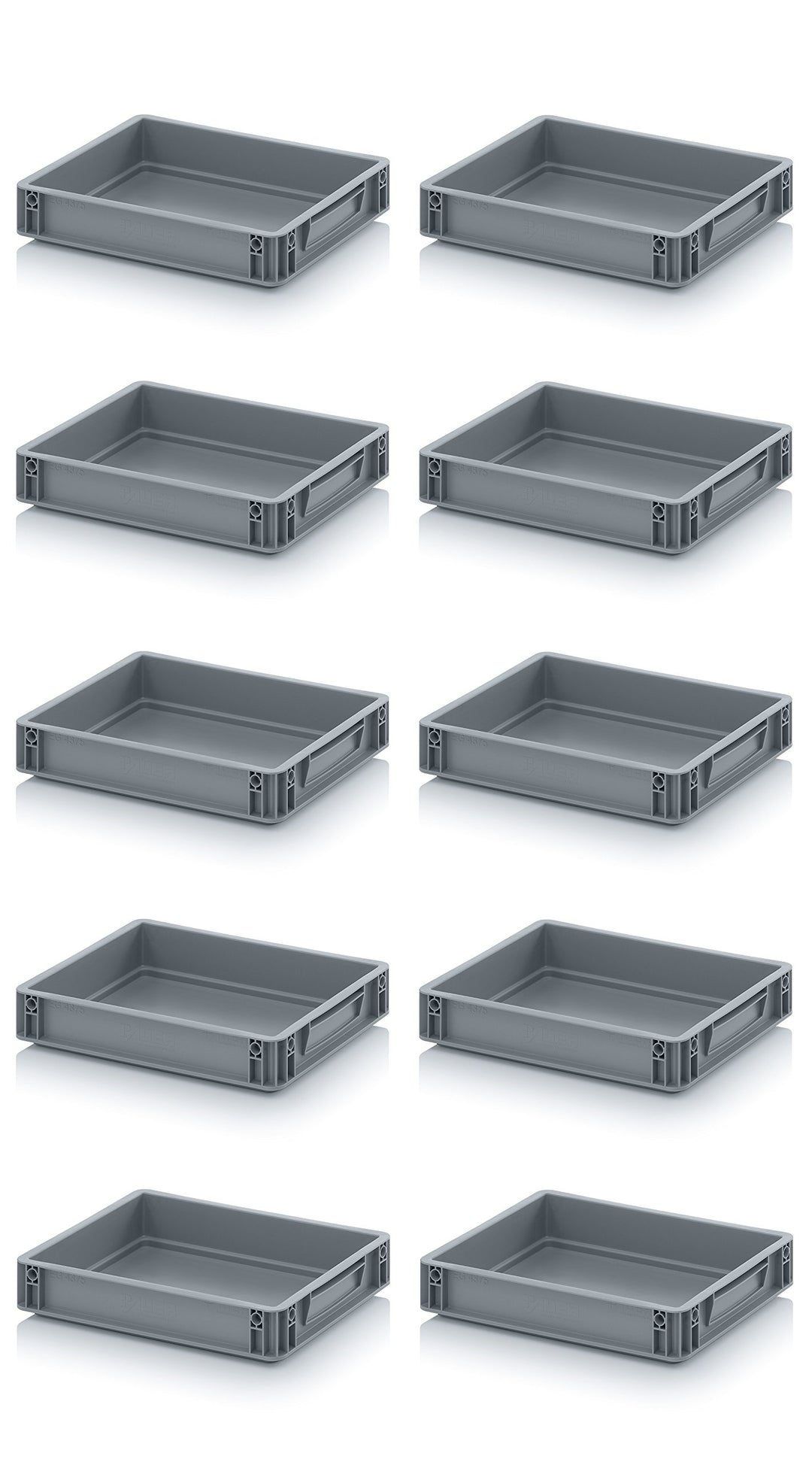 10x Eurobehälter-Eurobox 40 x 30 x 7,5 cm inkl. gratis Zollstock * 10er Set
