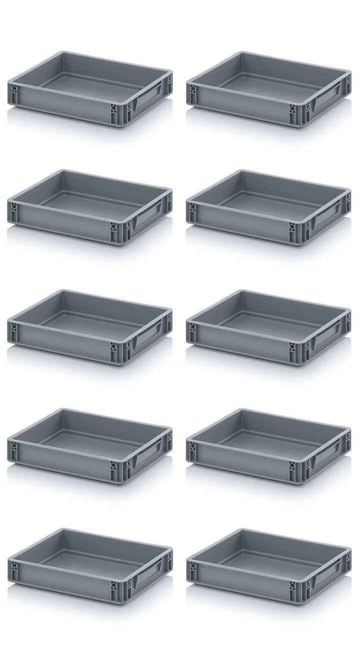 10x Eurobehälter-Eurobox 40 x 30 x 7,5 cm inkl. gratis Zollstock * 10er Set