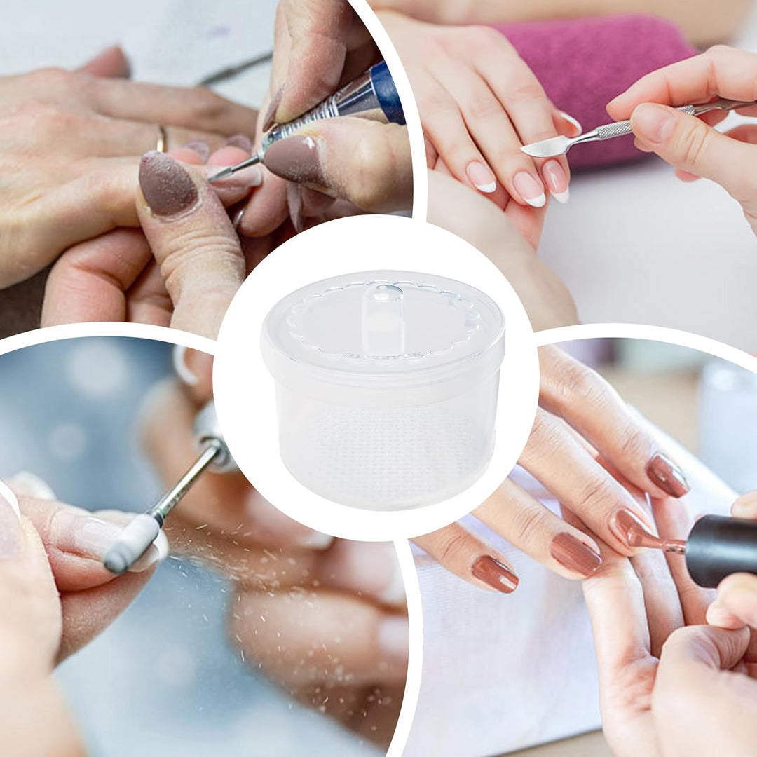 Nagelwerkzeug-Box, Reinigungsschale Für Nagelfräser, Tragbares Doppelfilter Reinigungs-Tablett für H