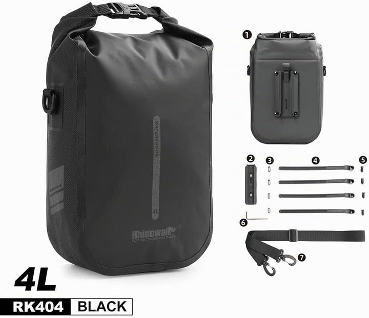 Rhinowalk Fahrradtasche, Gepäckträgertasche, wasserdicht, Fahrradtasche für Gepäckträger, Satteltasc