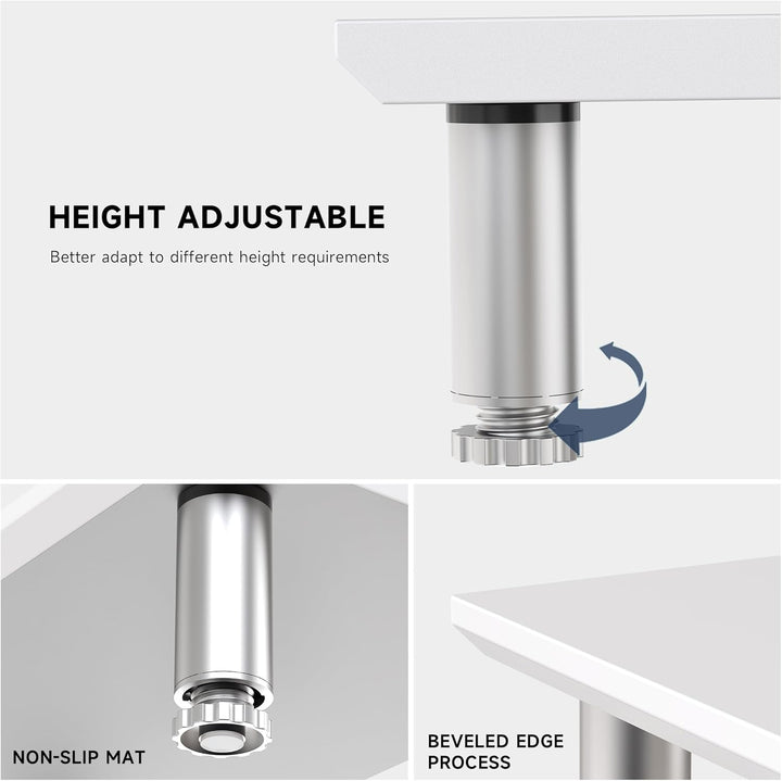 Fenge Grosser Monitorständer 100cm Dual Monitor Stands Riser mit Höhenverstellbarem Bein,Multifunkti