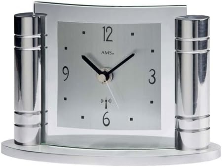 AMS Moderne Tischuhr mit Funkwerk, Batterie betrieben - Modern Style 5130