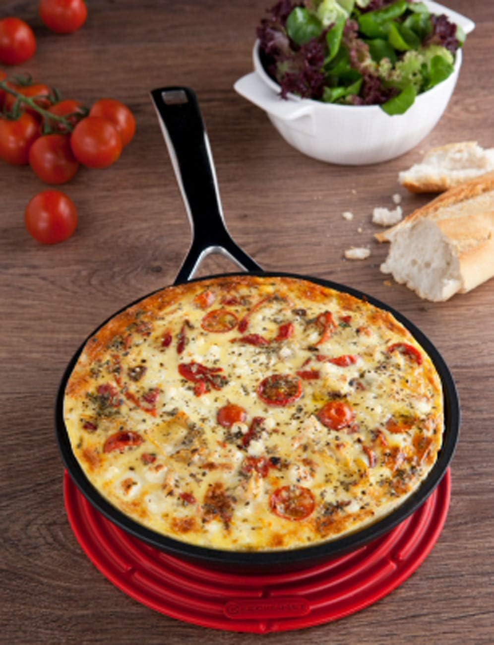LE CREUSET Aluminium-Antihaft flache Pfanne, Ø 22 cm, Für alle Herdarten inkl. Induktion geeignet, A