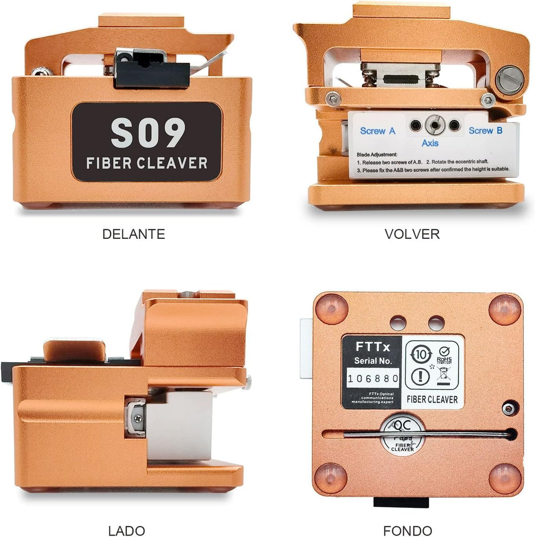 Signal fire Glasfaser-Spaltgerät, Fiber Cleaver mit 16 Schneidspitzen und 48000 Schlitzen