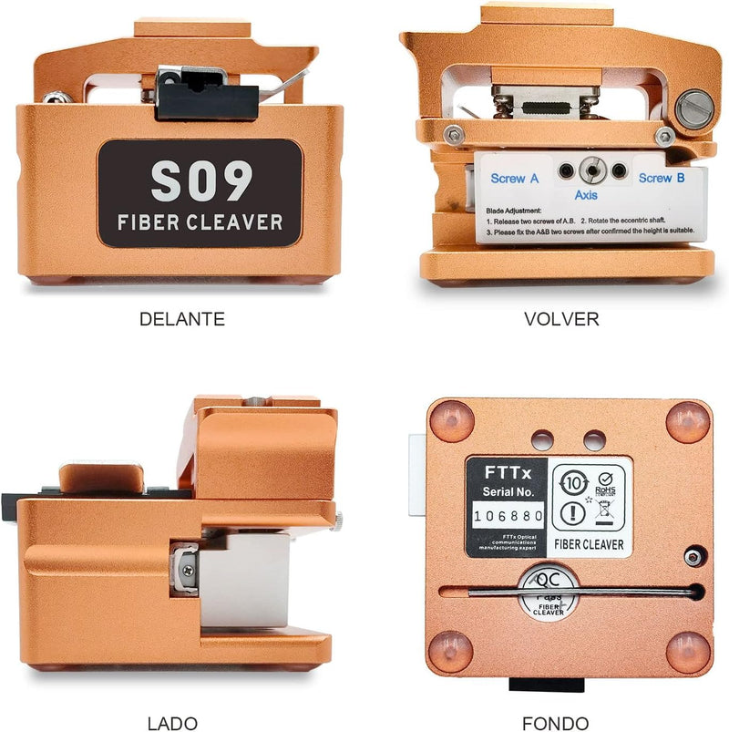 Signal fire Glasfaser-Spaltgerät, Fiber Cleaver mit 16 Schneidspitzen und 48000 Schlitzen
