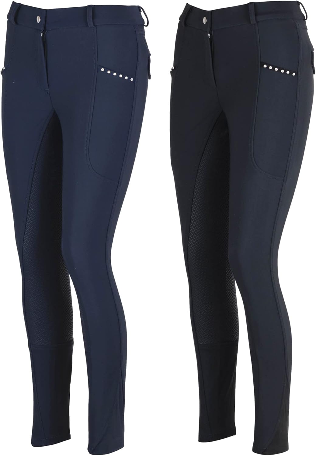 Lazura - Damen Winter Reithose Tatjana | Vollbesatz aus Silikon | Reiterhose mit 2 seitlichen Handyt