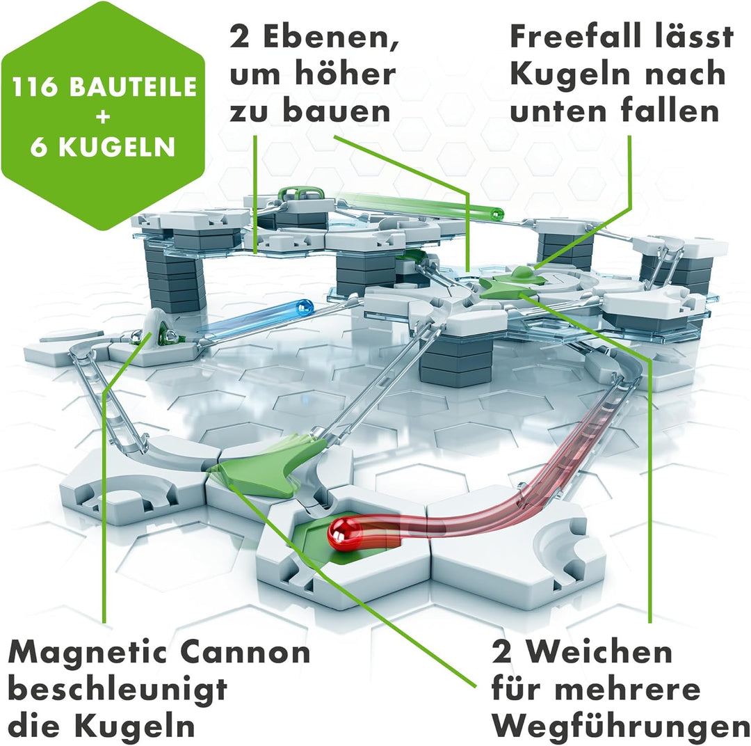Ravensburger GraviTrax Starter-Set 22410 - Einstiegsset für deine Kugelbahn - Murmelbahn und Konstru